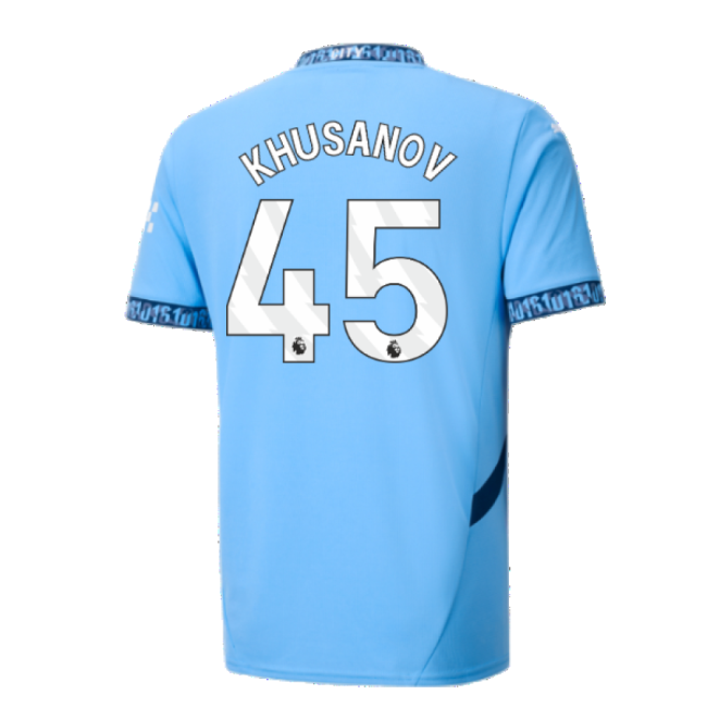 High Performance Intense Football Man City Home Shirt Khusanov #45...