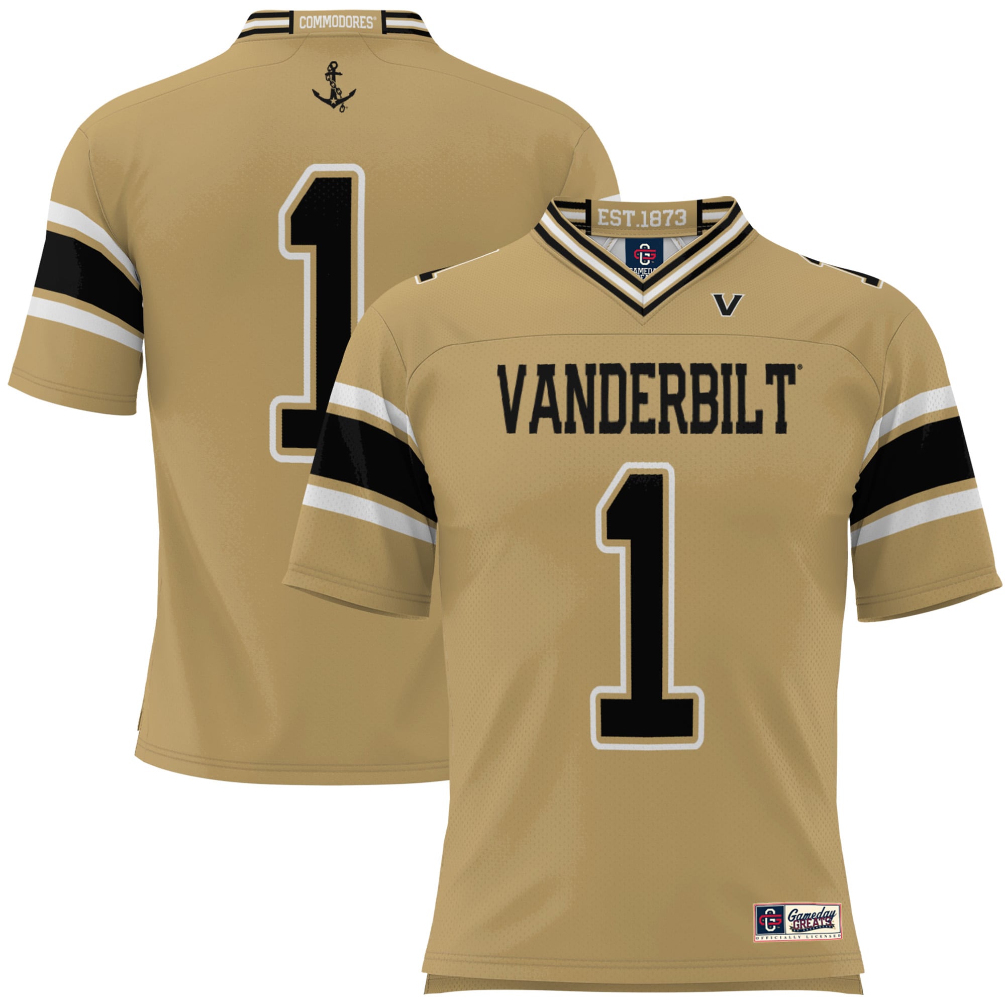 [NJP] Women's Vanderbilt Commodores GameDay Greats Football Jersey - Gold