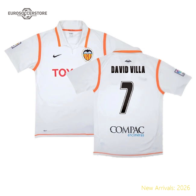 Breathable Football Team Kids David Villa Jersey 2025-2026 Stretchy