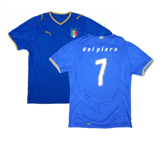 Del Piero 7 Official Licensed Italy Home Fan Shirt for Adults