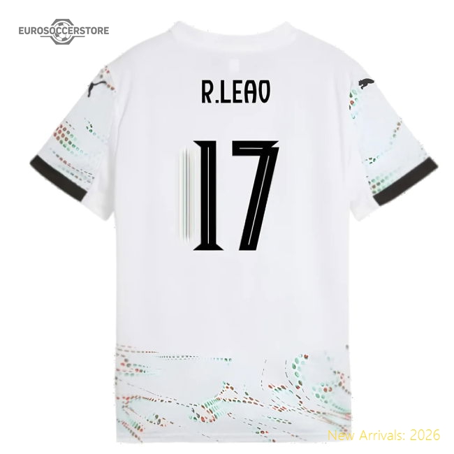 Durable Kids Football Team R.leao Jersey 2025-2026 Stretchy