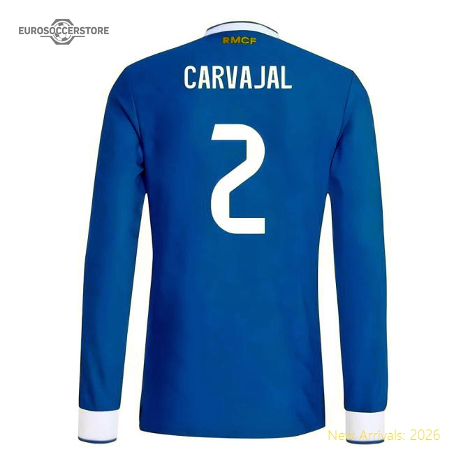 2025-2026 Real Madrid Authentic Long Sleeve Change Jersey (carvajal 2)