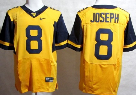 official Men's None Karl Joseph #8 Yellow 2013 Football Jersey