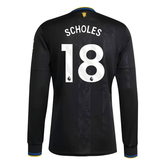 Enthusiastic Football Man Utd Long Sleeve Third Shirt Scholes #18 ...