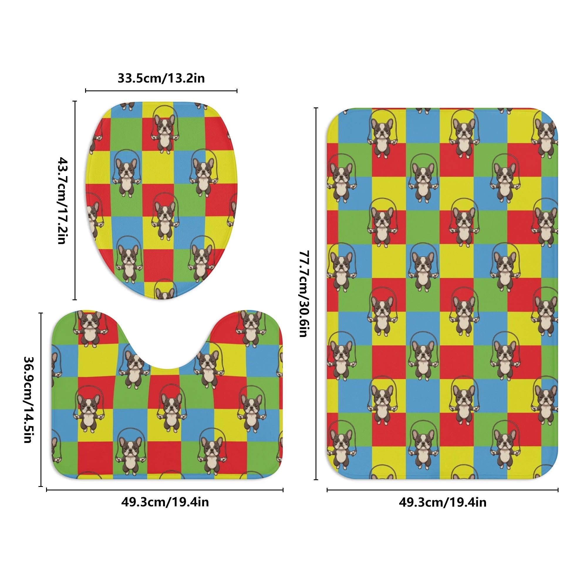 French Bulldog Rolo Bathroom Toilet Set Useful Frenchie Gear