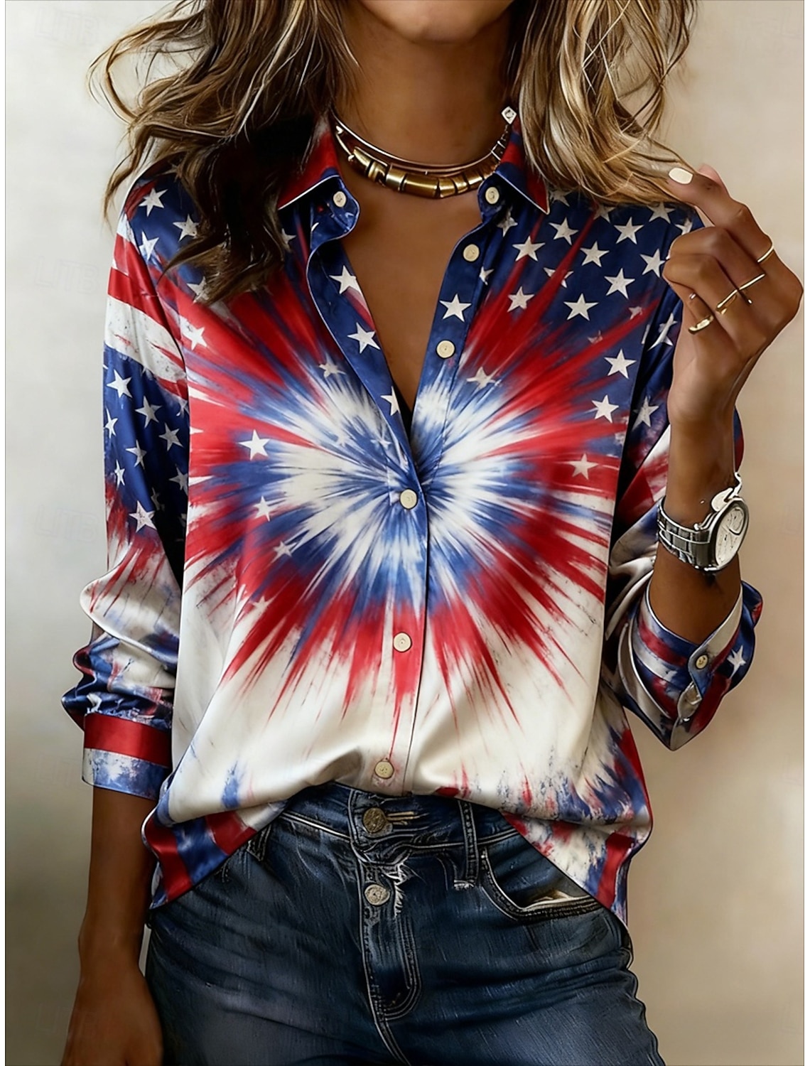 Independence Day American Anniversary Patriotic Women's Pullover Hoodie Sweatshirt Graphic Letter Warm Casual Print Long Sleeve Hooded Casual Street Dailywear Print Black White Red Gray