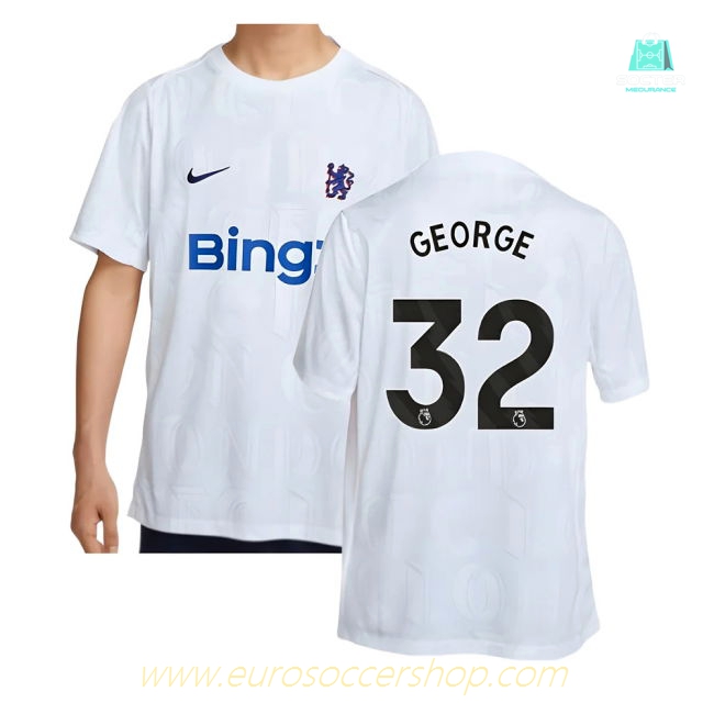 2025-2026 Chelsea Academy Pro Pre-Match Football Top (White) (George 32)