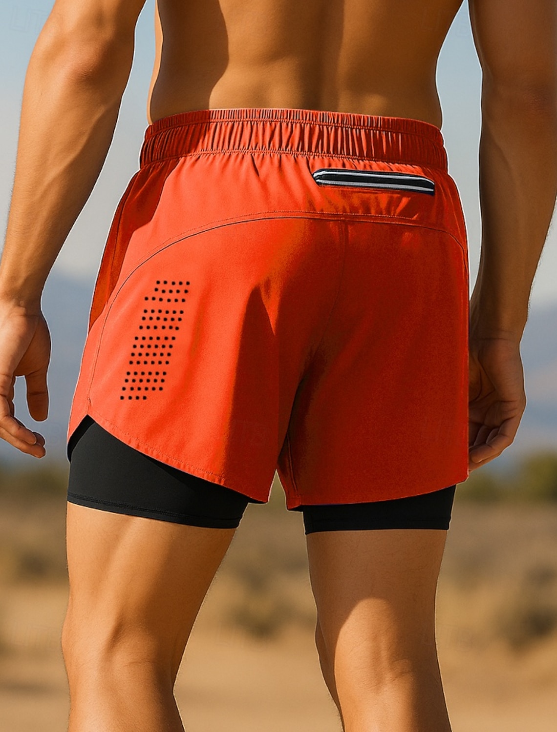 Men's Shorts with Tights Patchwork Casual Outdoor Sports & Summer