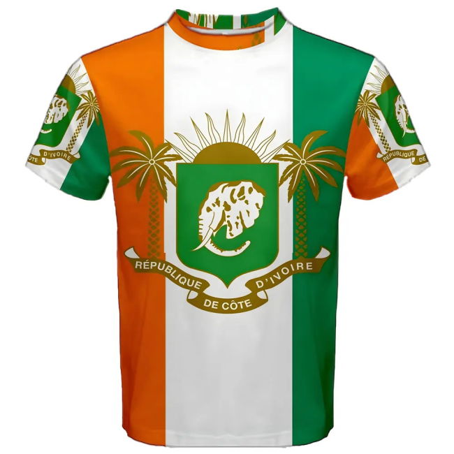 Ivory Coast Coat of Arms Sublimated Sports Jersey