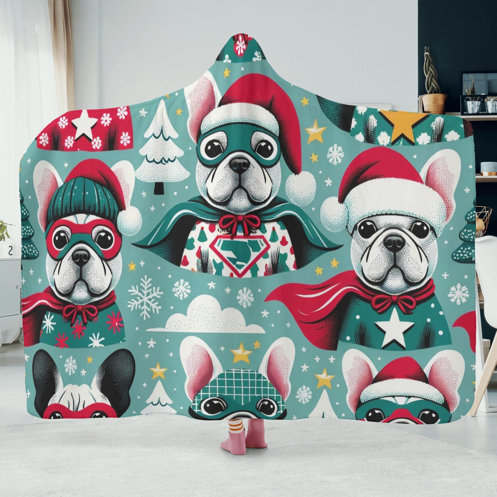 French Bulldog Tito Hooded Blanket Essential Dog Supply