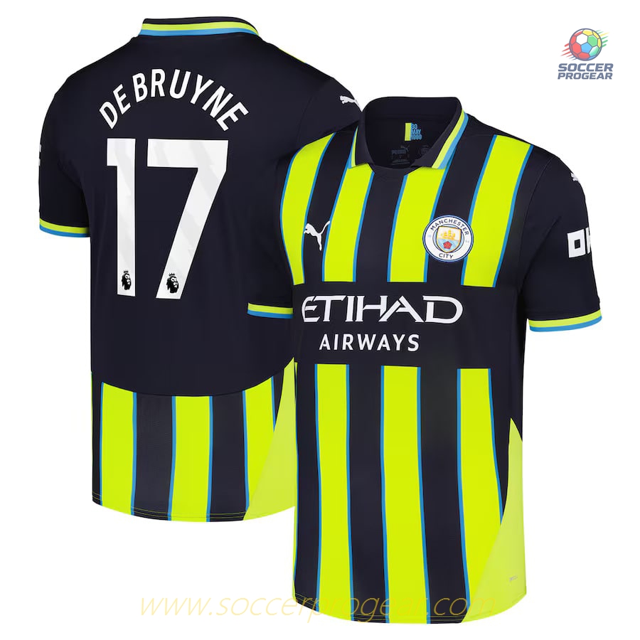 Manchester City Away Shirt 2024-2025 Season De Bruyne