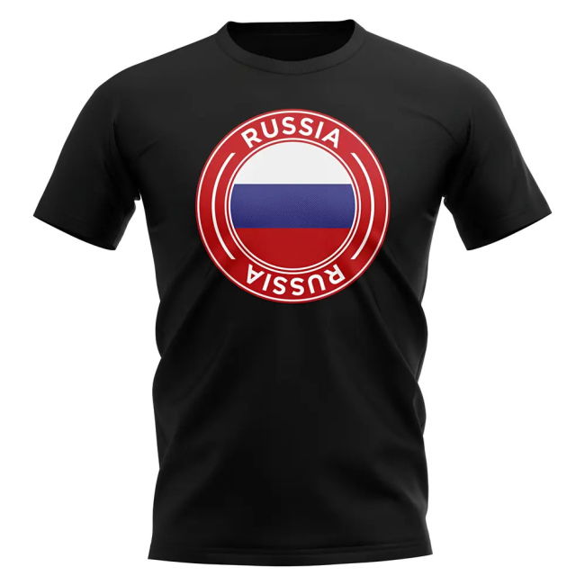 Russia Football Badge T-Shirt (Black) Oranje Euro Euro Authentic