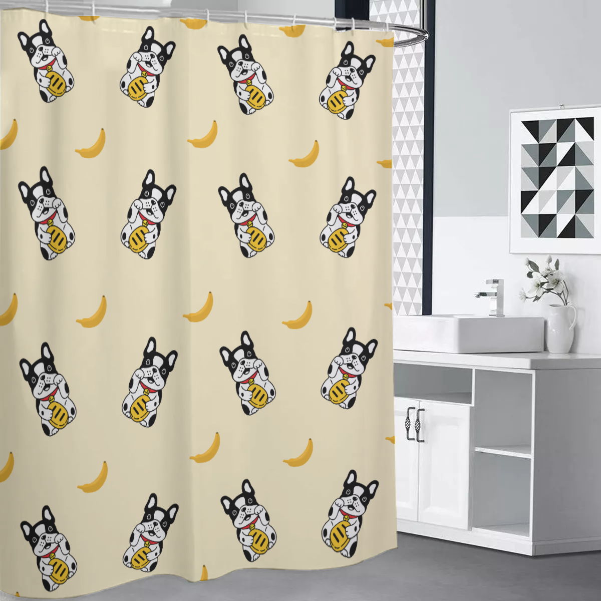Pet-Lover Stylish Oakey - Shower Curtains for Pet Enthusiasts