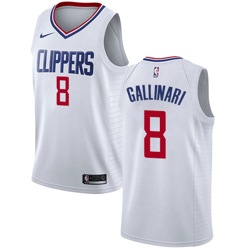 Nike Clippers White Angeles Clippers #8 Jersey - Value-Priced