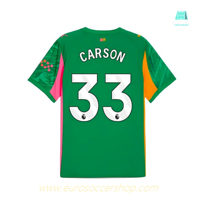 2025-2026 Man City Goalkeeper Away Shirt (Green) (Carson 33)
