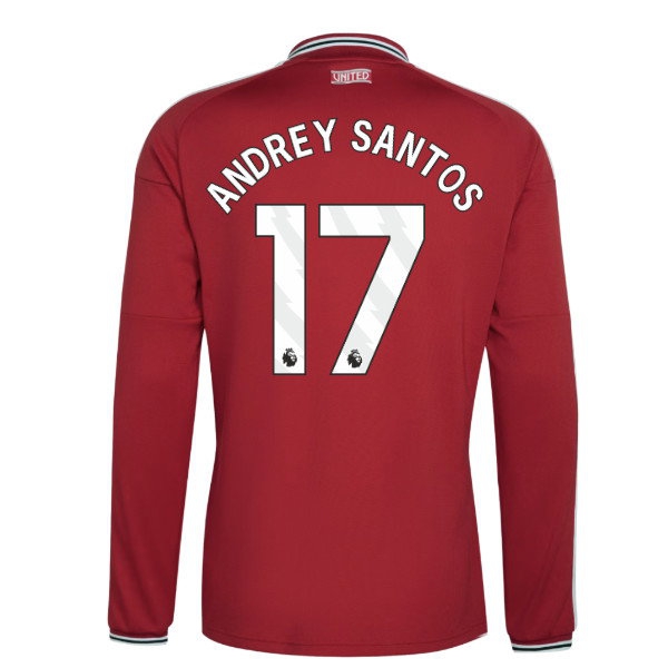 [L1D] 2026-2027 Man Utd Long Sleeve Home Shirt (Andrey Santos 17)