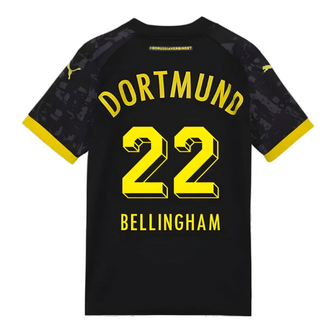 Authentic 2023-2024 Borussia Dortmund German Away Uniform (Kids) (1)