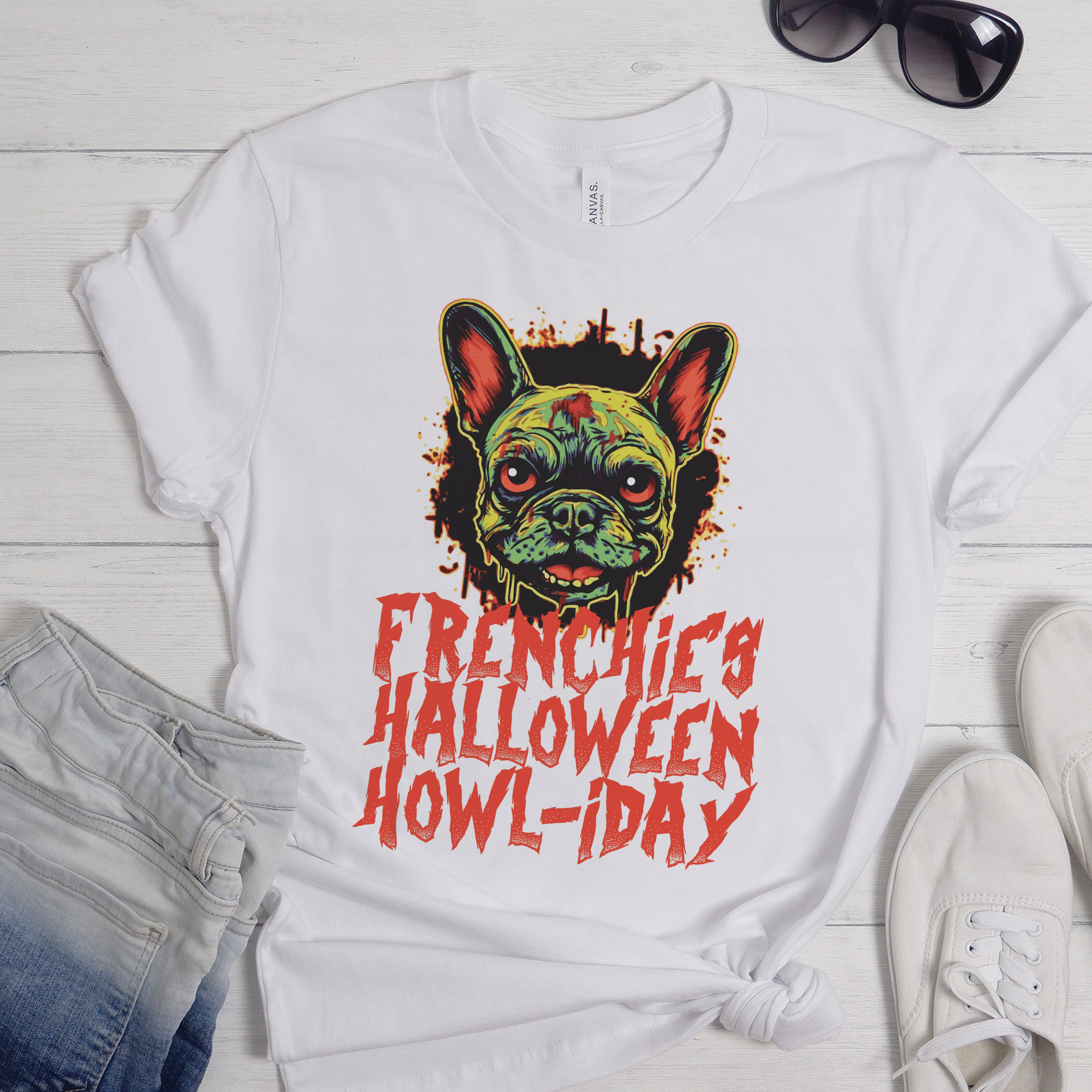 Everyday Stylish Frenchie Zombie - Unisex T-shirt for Daily Life