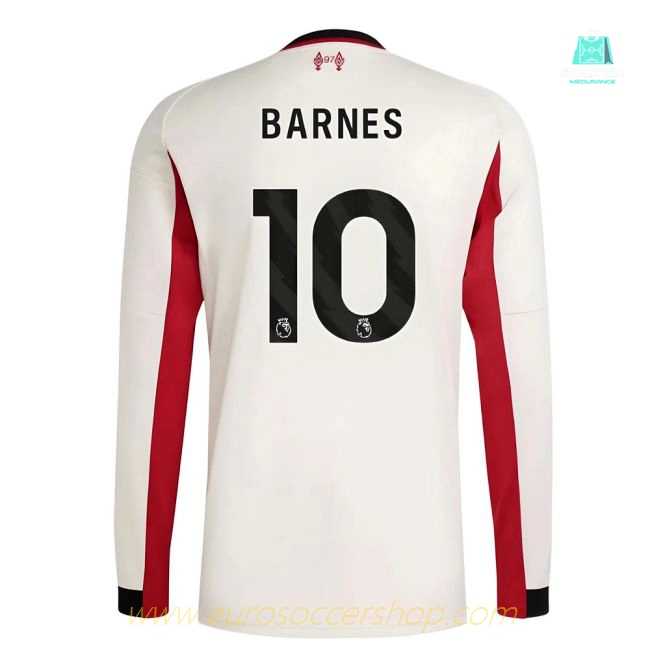 2025-2026 Liverpool Long Sleeve Away Shirt (Barnes 10)