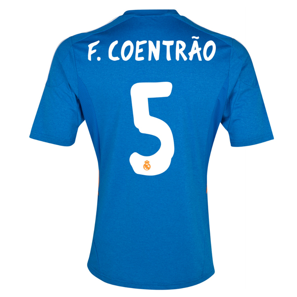 13-14 Real Madrid 5 FCoentrao Away Blue Soccer Jersey Shirt -
