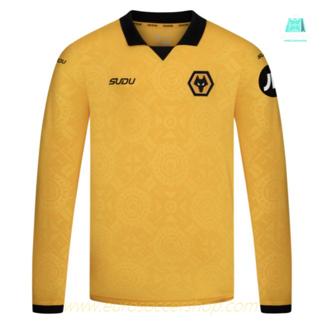2025-2026 Wolves Long Sleeve Home Shirt - Kids (Traore 6)