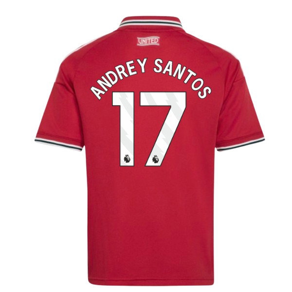 [DDJ] 2026-2027 Man Utd Home Shirt (Kids) (Andrey Santos 17)