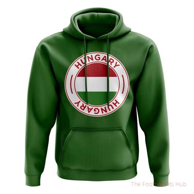 Men Hungary Football Badge Hoodie (Green) UEFA Euro