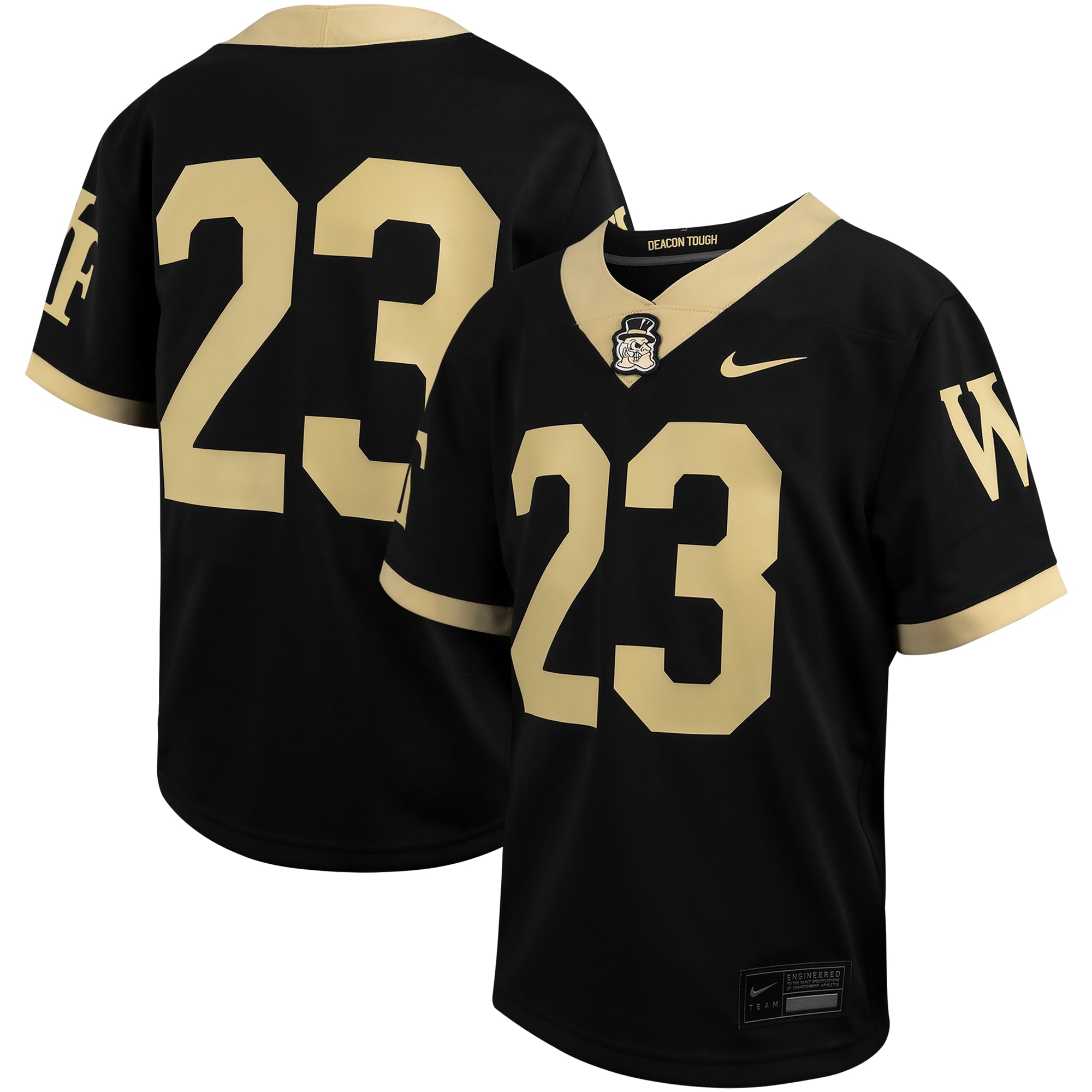 [NJP] Wake Forest Demon Deacons Untouchable Replica Game Jersey - Black