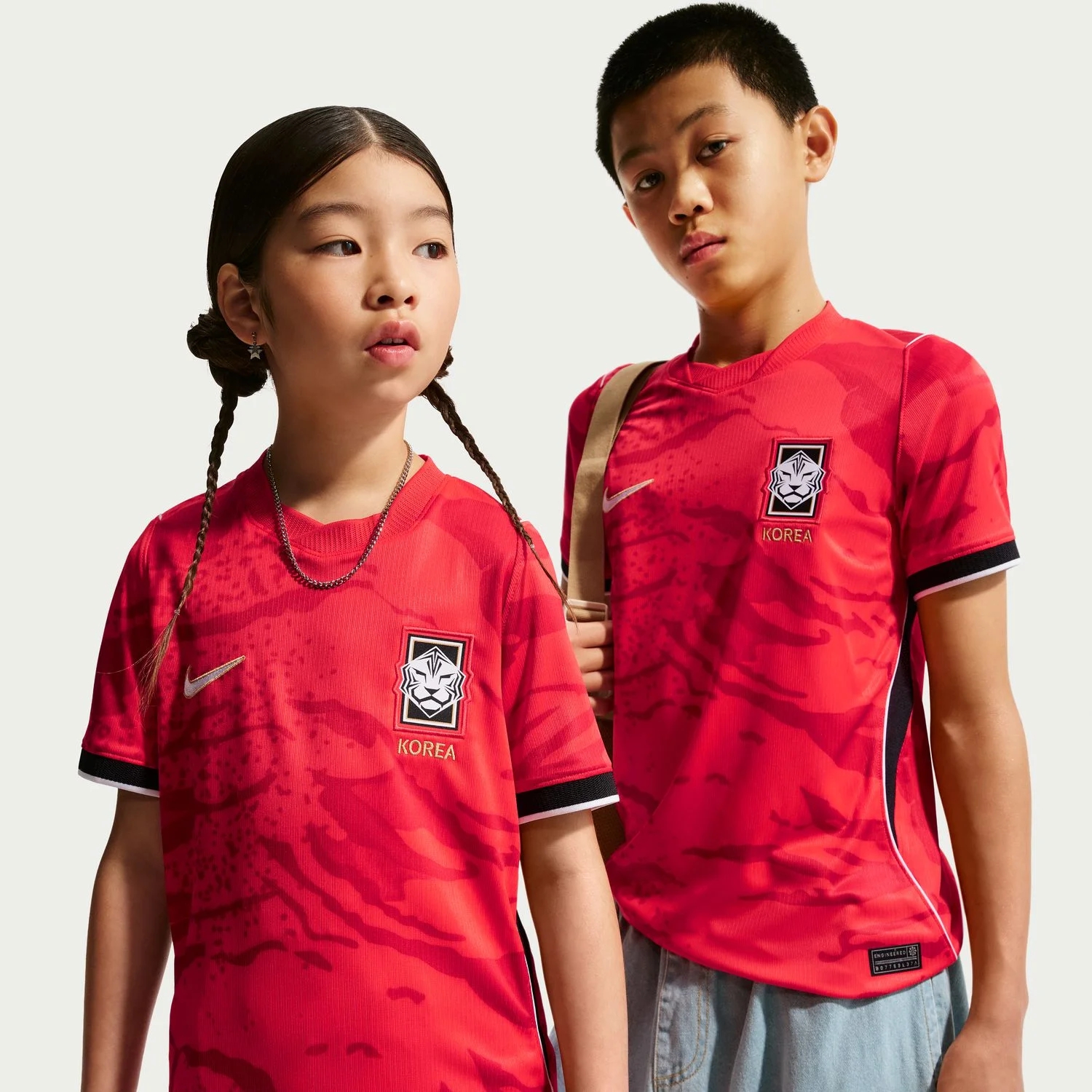 Korea Republic 2026 Home Jersey Youth - Deep Red Tiger Edition