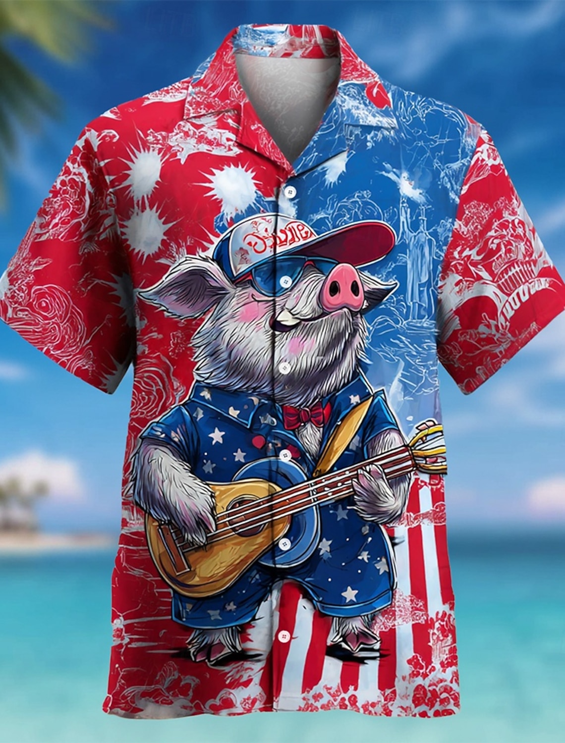 Independence Day Men's American US Flag 4th of July U.S. 250th Anniversary Patriotic Shirt Summer Shirt Button Up Shirt Short Sleeve Fashion Casual Holiday Summer Spring Turndown 3D Print Collared