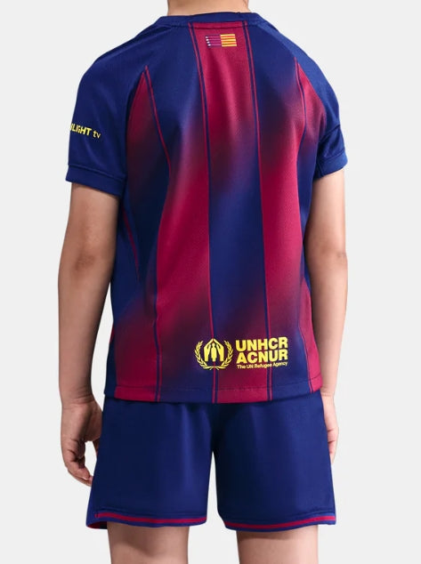 Kid¡®s Barcelona Home Soccer Jerseys (Jersey+Short) Kit 2025/26Authent
