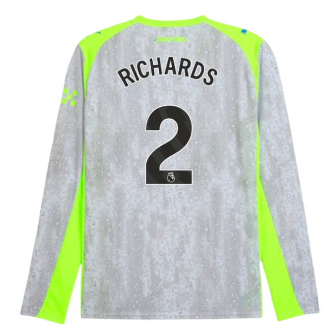 Premium 2025-2026 Man City Long Sleeve Third Shirt Richards 2