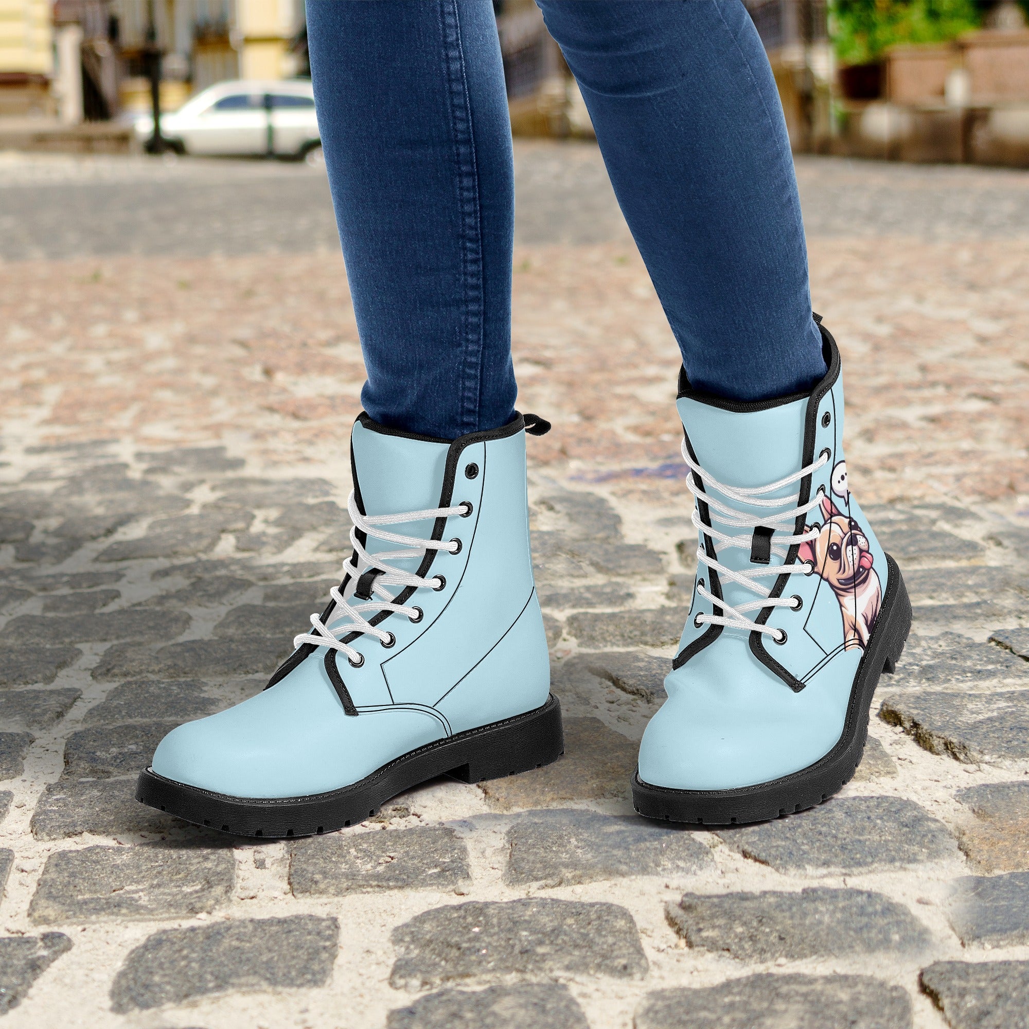 Bulldog Inspired Stylish Lily - Comfy Leather Boots Indoor Comfort