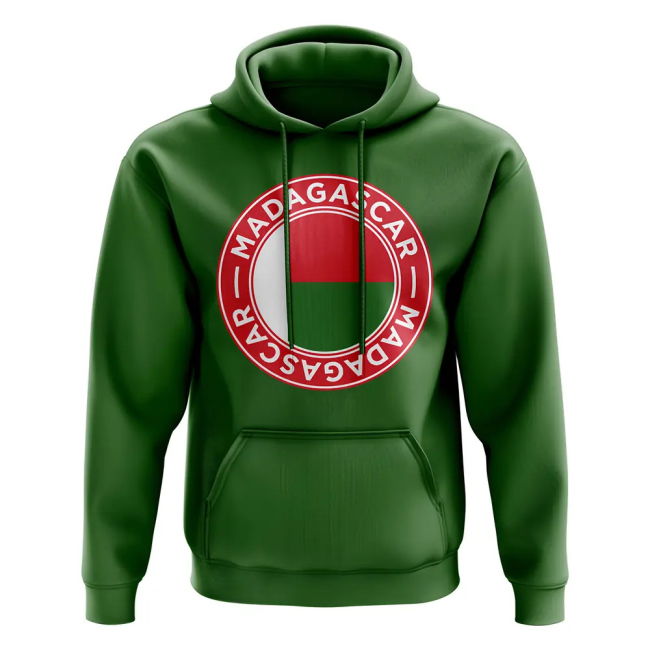 Top-Tier Madagascar Football Badge Hoodie (Green) Climate-Control
