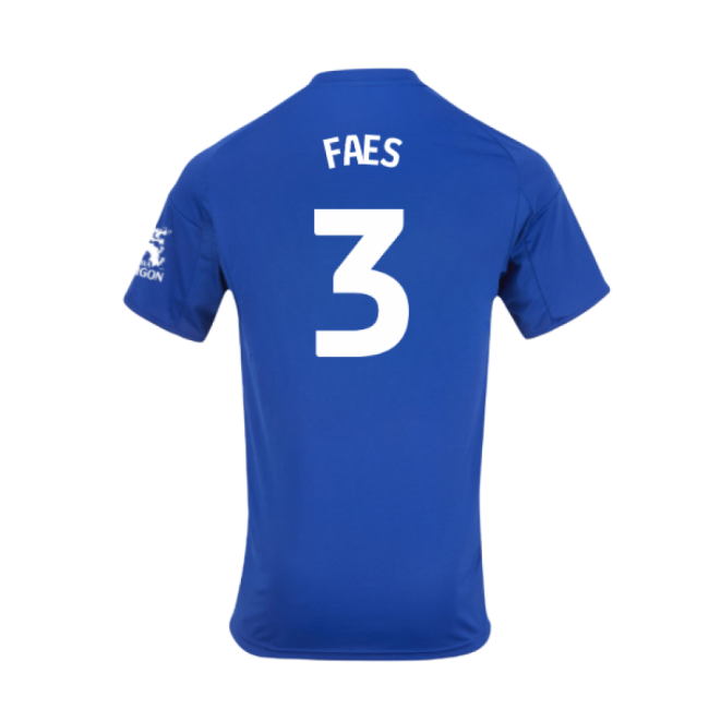 Faes 3 Leicester Football Club Sleek Home Match Shirt