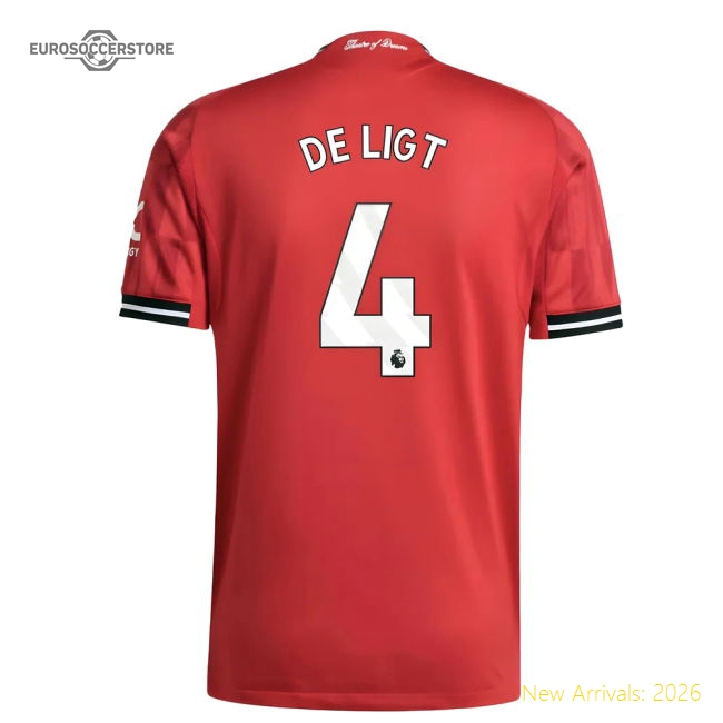 2025-2026 Man Utd Authentic Home Shirt (De Ligt 4)