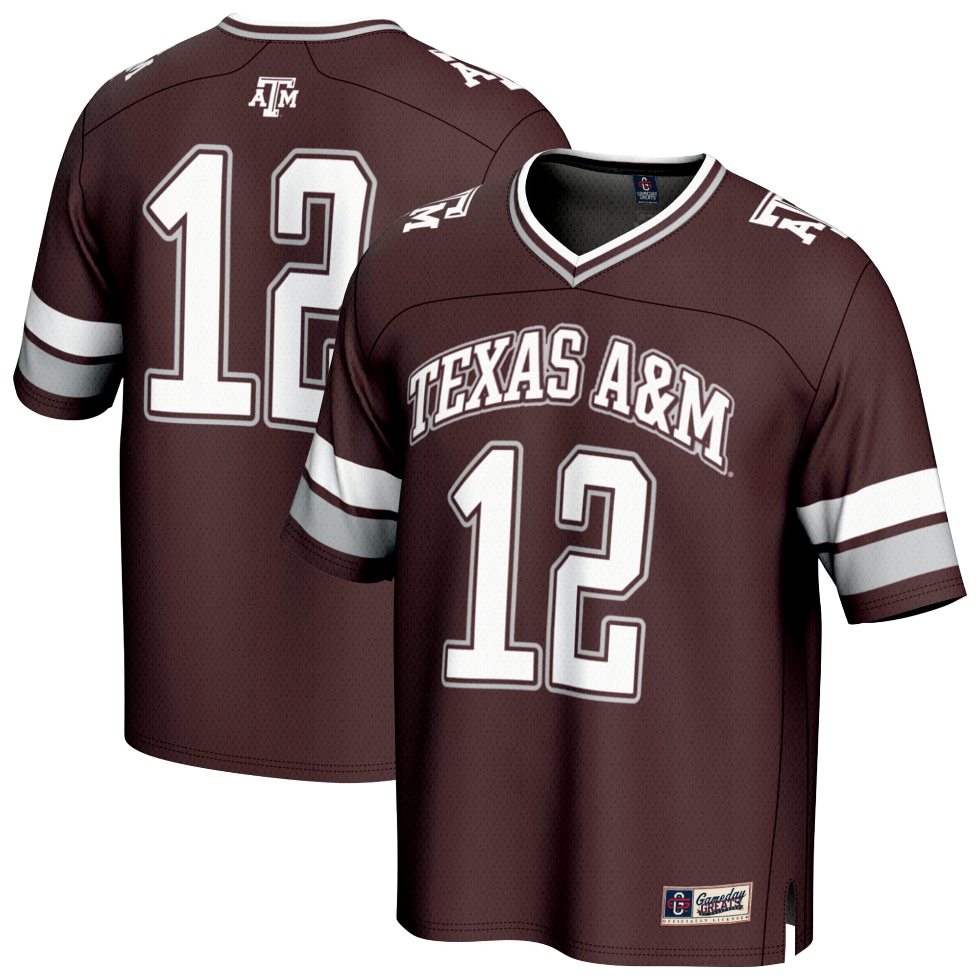 #12 Maroon Texas A&M Aggies Lightweight Collegiate Football Fashion Jersey