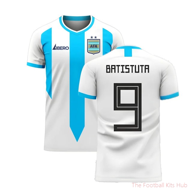 Argentina 2025-2026 Home Concept Football Kit (Libero) (BATISTUTA 9)