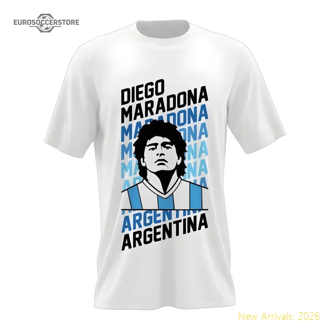 Diego Maradona Tribute Tee (white) - Affordable - Fan Collection