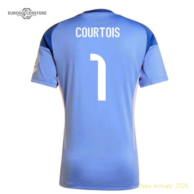 2025-2026 Real Madrid Home Goalkeeper Shirt (Blue) (Courtois 1)