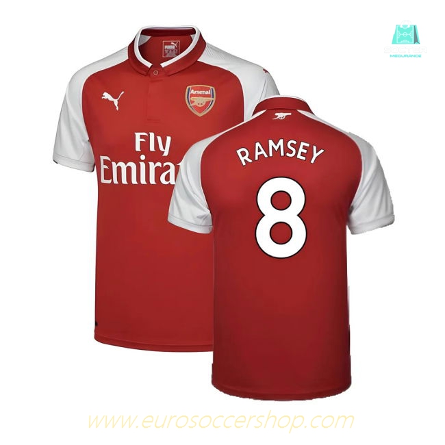Arsenal 17/18 Home Football Shirt Adult Size XS ((Excellent) XS) (Ramsey 8)