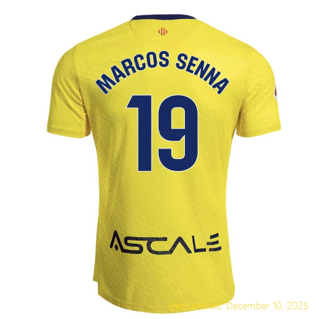 2025-2026 Villarreal Premium Quality Home Shirt (Marcos Senna 19)