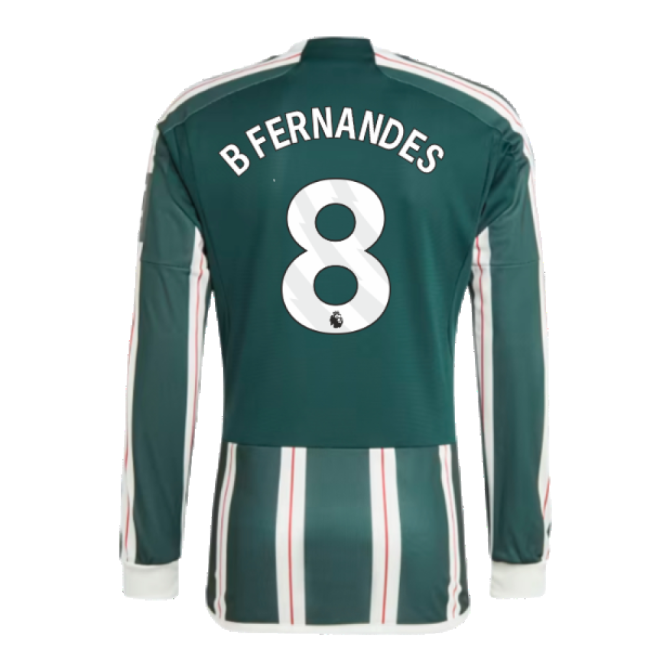 2023-2024 Man Utd Long Sleeve Away Top (B Fernandes 8)