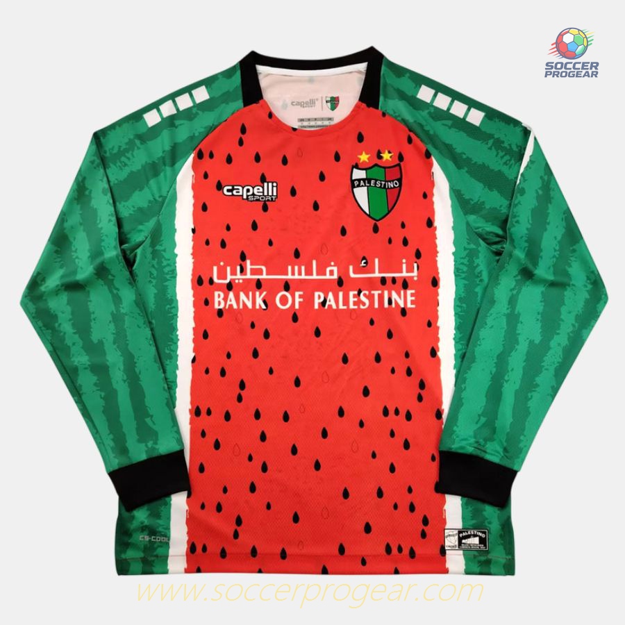 Palestine CL 2025 Edition 2026 Third Red Long Sleeve Soccer Shirt