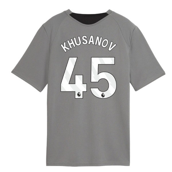 [DDJ] 2026-2027 Man City Training Jersey (Cast Iron) - Kids (Khusanov 45)