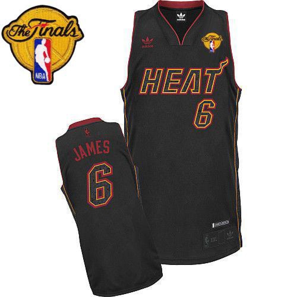 Collector's Item Professional Men's Heat #6 LeBron Black Basketball Jersey