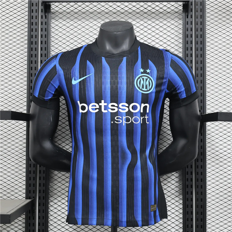Breathable Inter Milan 2526 Home Football Shirt Authentic Version