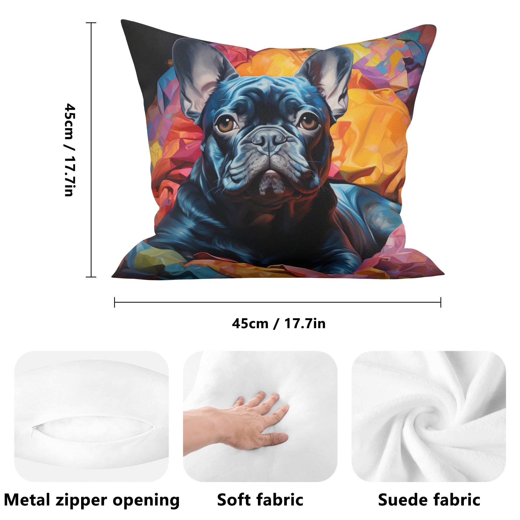 Comfortable Lovely Frenchie - Premium Pillow Cover Pet Gear