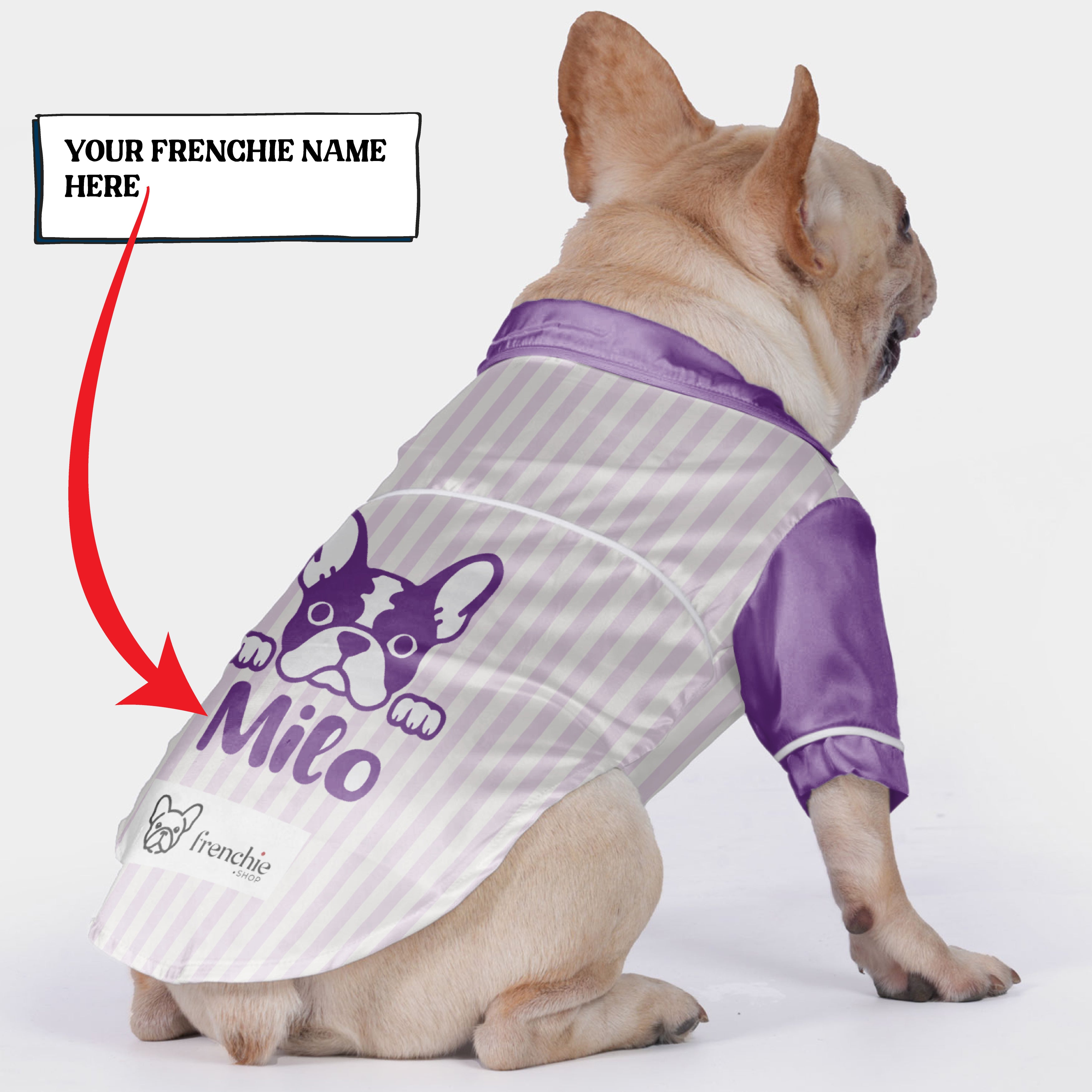 French Bulldog Customized French Bulldog Pajamas With Your Frenchie's