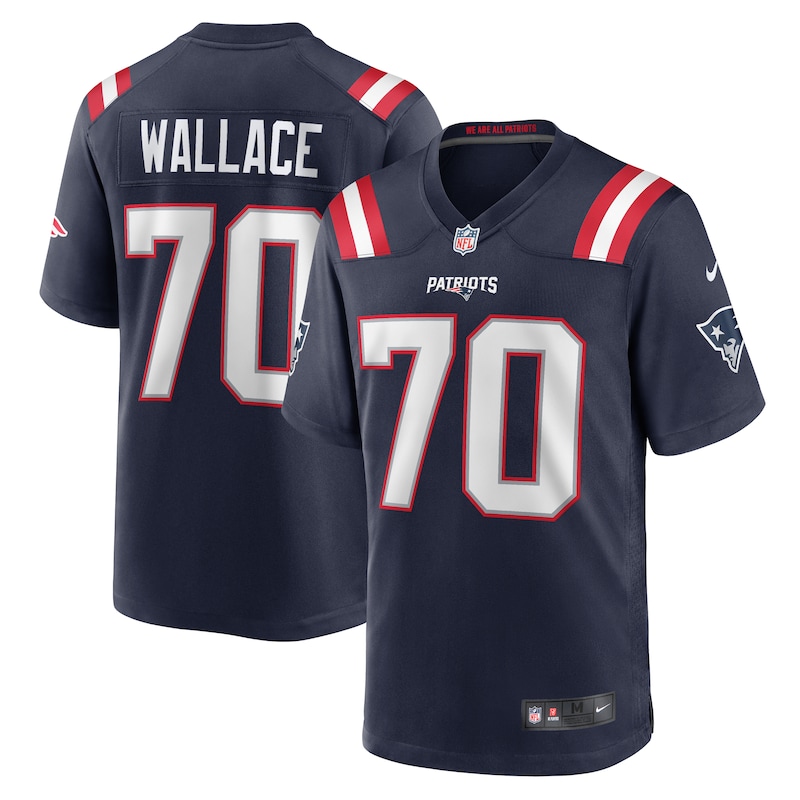 None Caedan Wallace NE Patriots Powerful Premium Jersey Football Appar